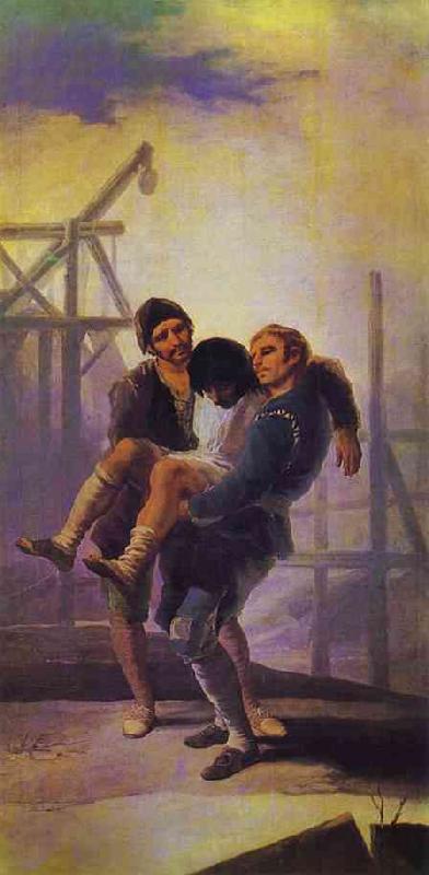 Francisco Jose de Goya The Injured Mason Sweden oil painting art
